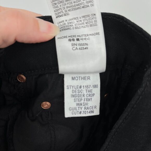 MOTHER Insider Crop Step Fray Jeans in Guilty Racer Size 24, Modern Designer - Picture 13 of 13